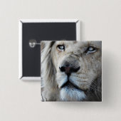 Lion hört meinem Herzschlag Afrika zu Button (Vorne & Hinten)