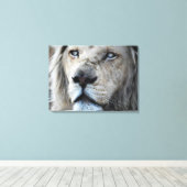 Lion hört meinem Herzschlag Afrika zu Leinwanddruck (Insitu (Holzboden))