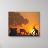 Lion Hunt Leinwanddruck (Vorderseite)