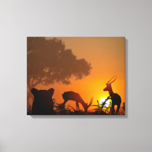 Lion Hunt Leinwanddruck