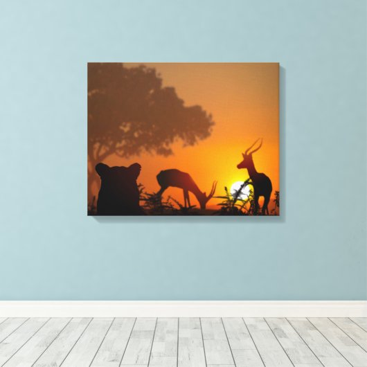 Lion Hunt Leinwanddruck (Insitu (Holzboden))