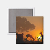 Lion Hunt Magnet (Vorderseite/Rückseite)