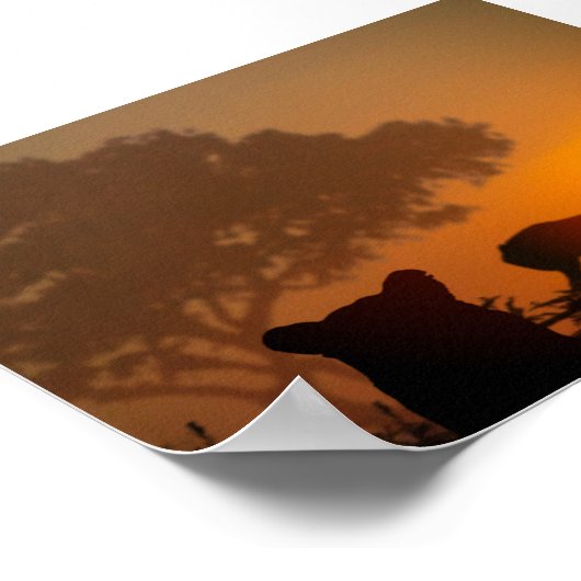 Lion Hunt Poster (Ecke)