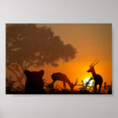 Lion Hunt Poster (Vorne)