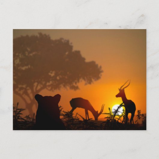 Lion Hunt Postkarte (Vorderseite)