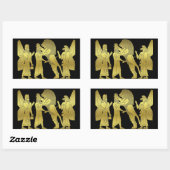 Lion Hunt Rechteckiger Aufkleber (Blatt)