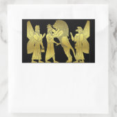 Lion Hunt Rechteckiger Aufkleber (Tasche)