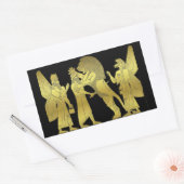 Lion Hunt Rechteckiger Aufkleber (Umschlag)