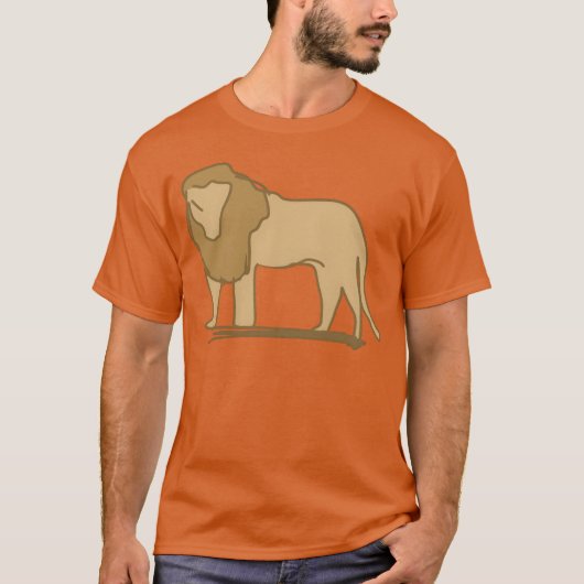 Lion icon animal predator brown family T-Shirt (Vorderseite)