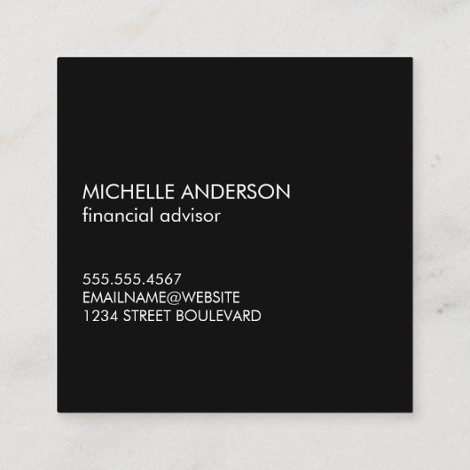 Lion Icon / Finance Quadratische Visitenkarte (Rückseite)