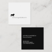 Lion Icon / Finance Quadratische Visitenkarte (Vorne/Hinten)