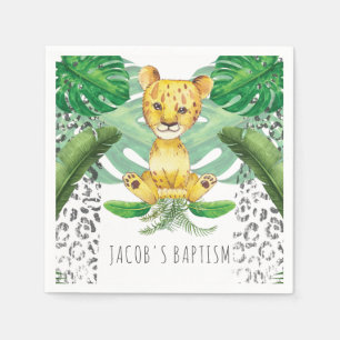 Lion Illustration Safari Taufe I Birthday Serviette