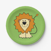 Lion Illustrations-Teller für Kinder Pappteller (Vorderseite)