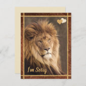 Lion I'm Sorry Postkarte (Vorne/Hinten)