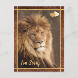 Lion I'm Sorry Postkarte