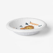 Lion in Pumpkin Sweet Lions Happy Halloween Pappteller (Gewinkelt)