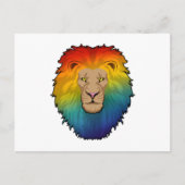 Lion in Rainbow Colours Postkarte (Vorderseite)