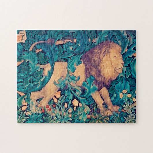 Lion in The Forest, William Morris Puzzle (Horizontal)