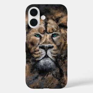 Lion iPhone Case mit grünen Augen