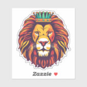 Lion ist King Waterproof Aufkleber (Blatt)