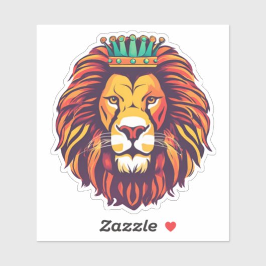 Lion ist King Waterproof Aufkleber (Blatt)