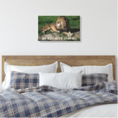 Lion ist mein Lieblingstier! Leinwanddruck (Insitu (Schlafzimmer))