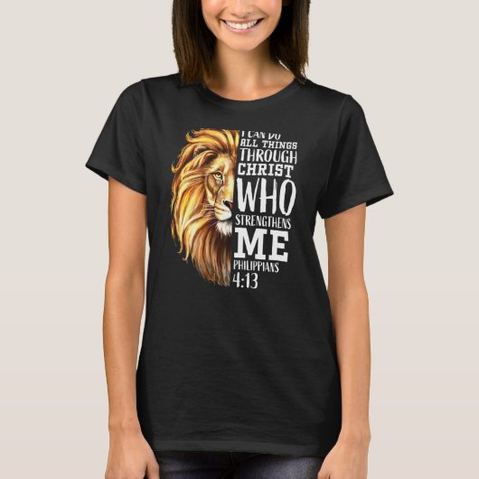 Lion Judah Christlich Religious Scripture Graphic  T-Shirt (Vorderseite)