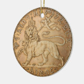 Lion Judah Haile Selassie I Jah Rastafari HIM Keramik Ornament (Links)