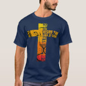 Lion Judah Jesus Cross Christ Bibel verses Faith T-Shirt (Vorderseite)