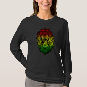 Lion Judah Rastafarian Ethiopian Lion Reggaeton P T-Shirt