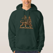 Lion Judah Tripe Jah Rastafari Reggae Rasta Roots Hoodie (Vorderseite)
