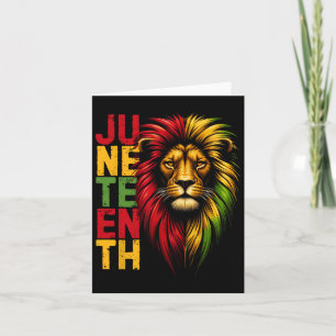 Lion Juneteenth 1865 Cool Black History African Am Karte