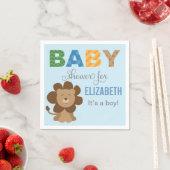 Lion Jungle Animal Baby Boy Dusche Blue Serviette (Beispiel)