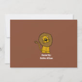 Lion Jungle Geburtstagsparty Einladungen (Rückseite)