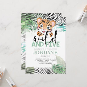 Lion Jungle Niedlich 5. Geburtstag Einladung