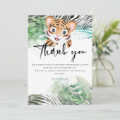 Lion Jungle Niedlich Exotic Safari Dankeskarte (Stehend Vorderseite)