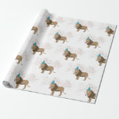Lion Jungle Partying Animals mit Party Geschenkpapier (Ungerollt)