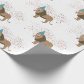 Lion Jungle Partying Animals mit Party Geschenkpapier (Ecke)