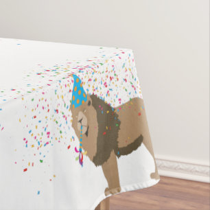 Lion Jungle Partying Animals mit Party Tischdecke