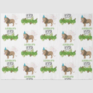 Lion Jungle Partying Tiere Geburtstagsparty Custom Seidenpapier