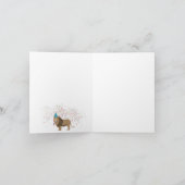 Lion Jungle Partying Tiere Geburtstagsparty Karte (Innenseite)