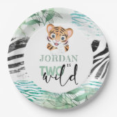 Lion Jungle Personalisiert 2. Geburtstag Pappteller (Vorderseite)
