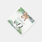 Lion Jungle Personalisiert 2. Geburtstag Serviette (Ecke)
