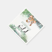 Lion Jungle Personalisiert 5. Geburtstag Napkins Serviette (Ecke)