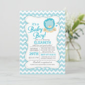 Lion Jungle Safari Baby Dusche Einladung (Stehend Vorderseite)