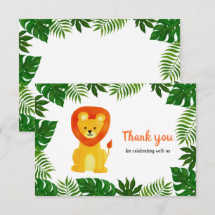 Lion Jungle Safari   Babydusche Vielen Dank Einladung