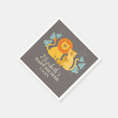 Lion Jungle Safari Gray Baby Boy Dusche Serviette (Ecke)
