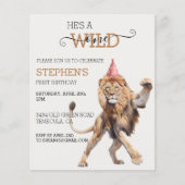 Lion Jungle Safari Wild One Birthday (Vorderseite)