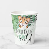 Lion Jungle Wild 2. Geburtstag Personalisiert Pappbecher (Vorderseite)