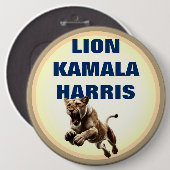 Lion Kamala Harris Button (Vorne & Hinten)